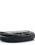 Lambskin Half Moon Wallet On Chain WOC Black