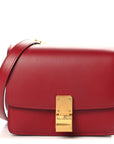 Box Calfskin Small Classic Box Flap Bag Red