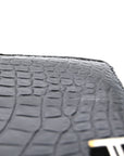 Shiny Alligator Bearn Gusset Wallet Black