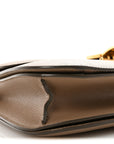 Liege Calfskin Medium Classic Box Flap Bag Taupe