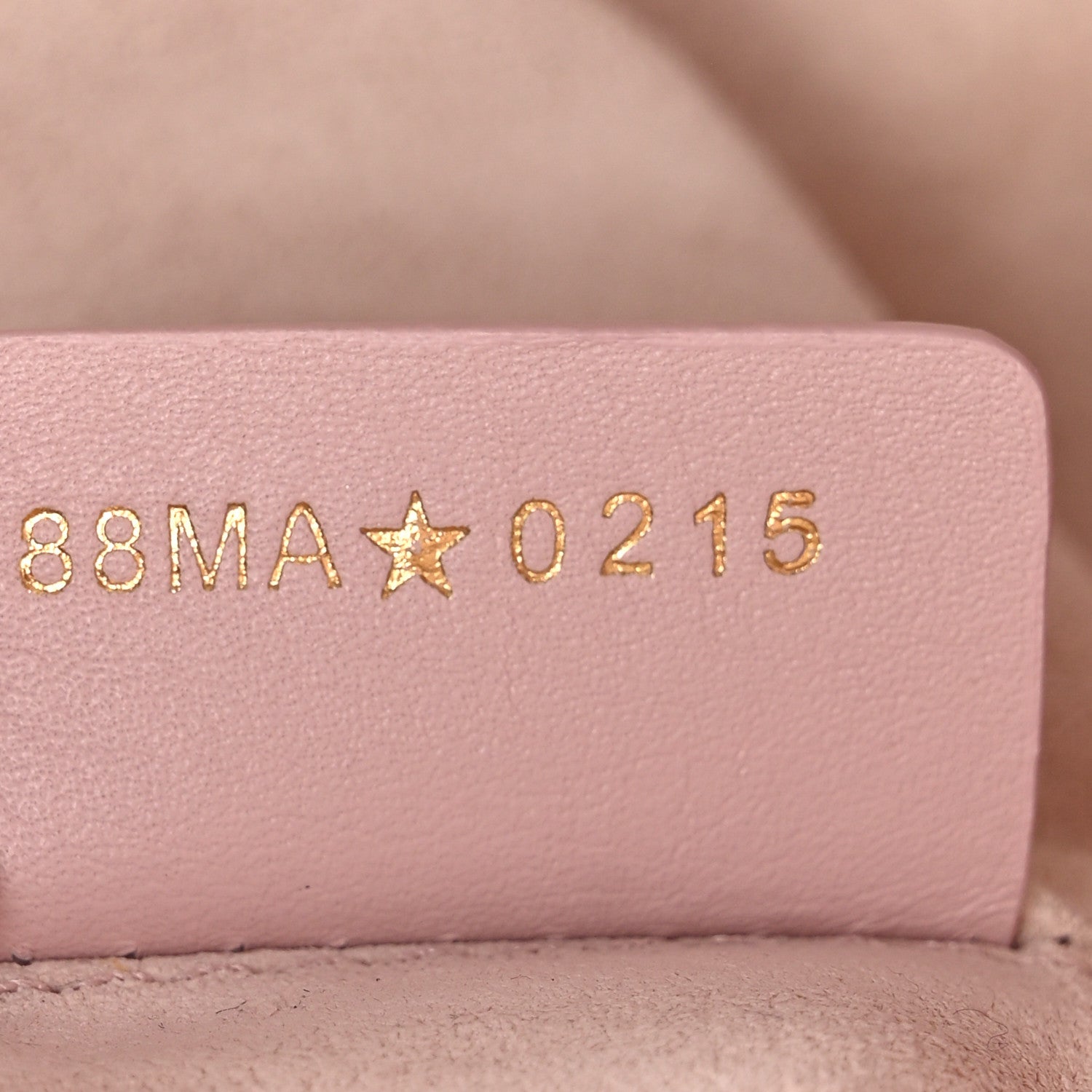 Calfskin Macrocannage Medium Toujours Powder Pink