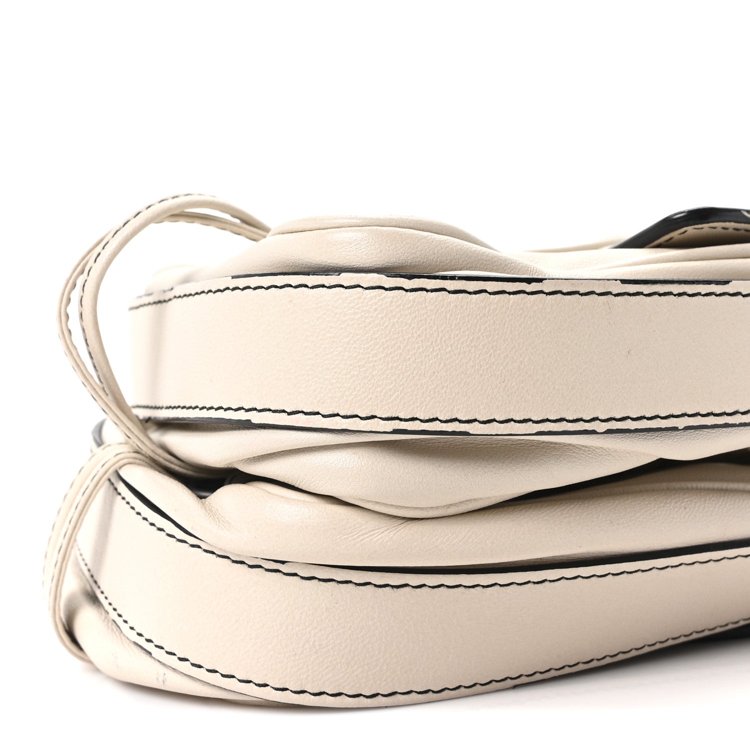 Nappa Intrecciato Double Pocket Crossbody Mist Black