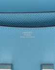 Epsom Enamel Constance 18 Bleu Du Nord Rouge de Coeur