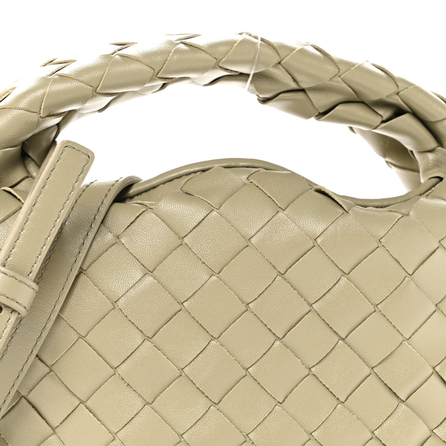 Calfskin Intrecciato Mini Hop Travertine