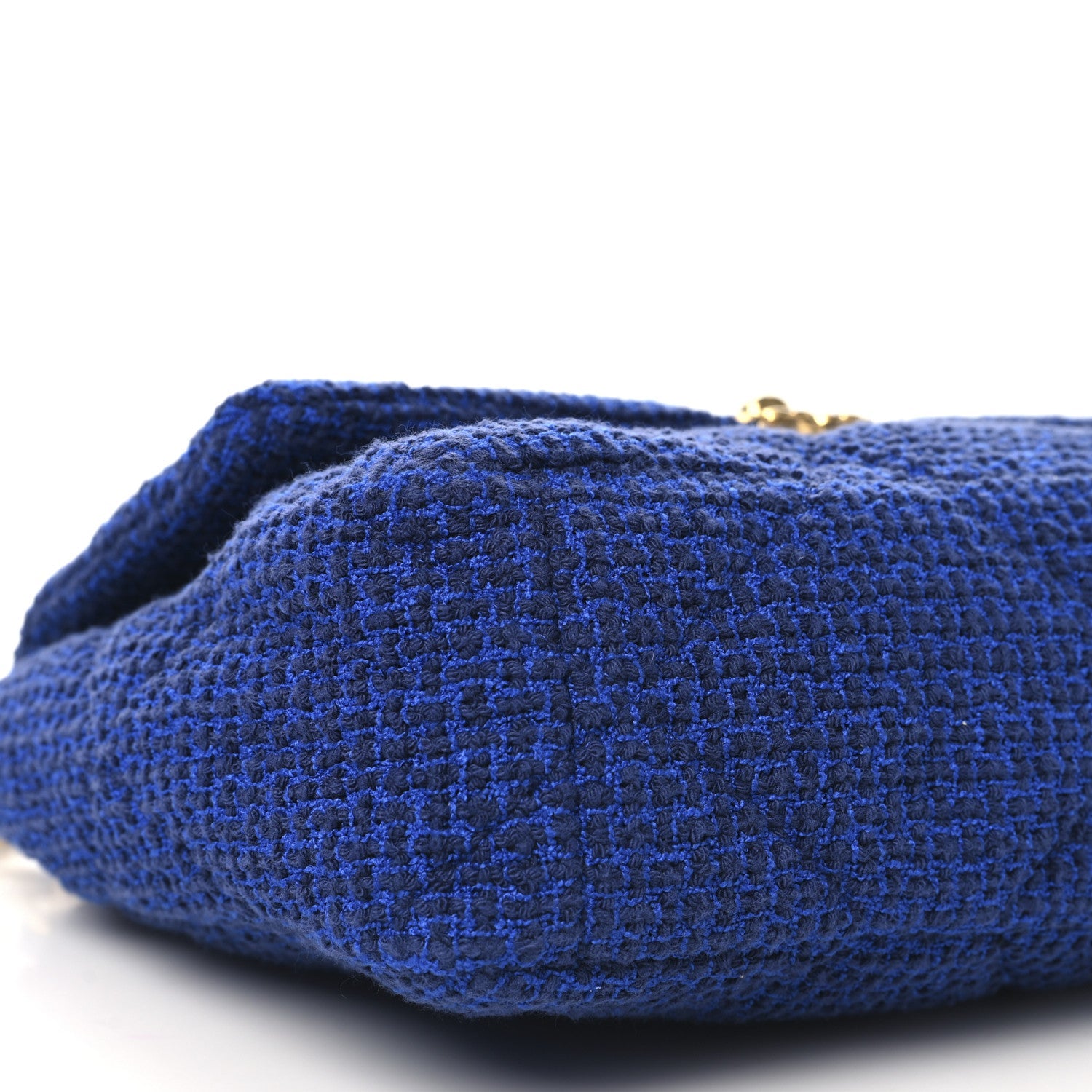 Tweed Quilted Large CHNL 19 Flap Blue