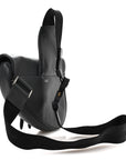 Calfskin Atelier Signature Print Mens Saddle Bag Grey