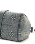 Monogram Washed Denim Keepall Bandouliere 25