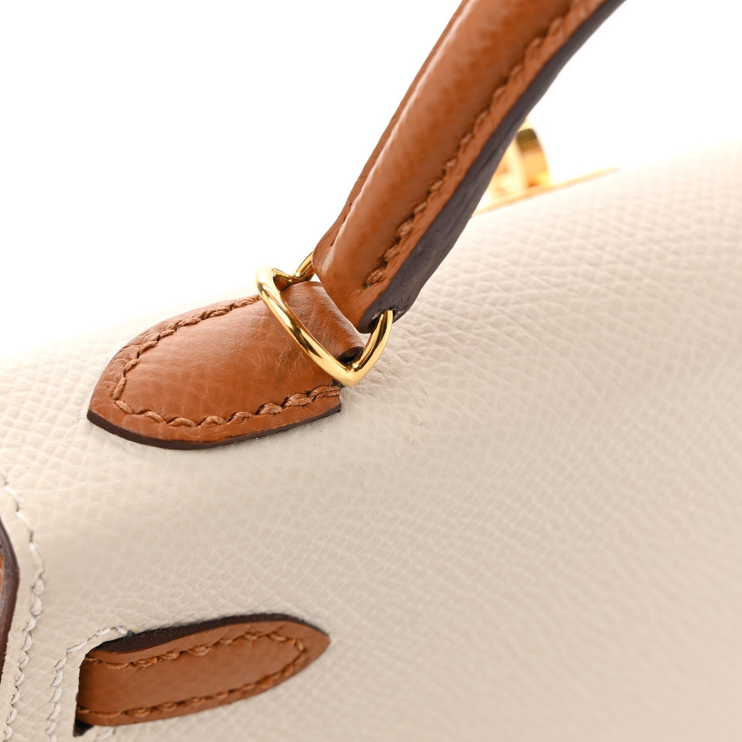 Epsom Horseshoe Mini Kelly Sellier 20 Craie Gold