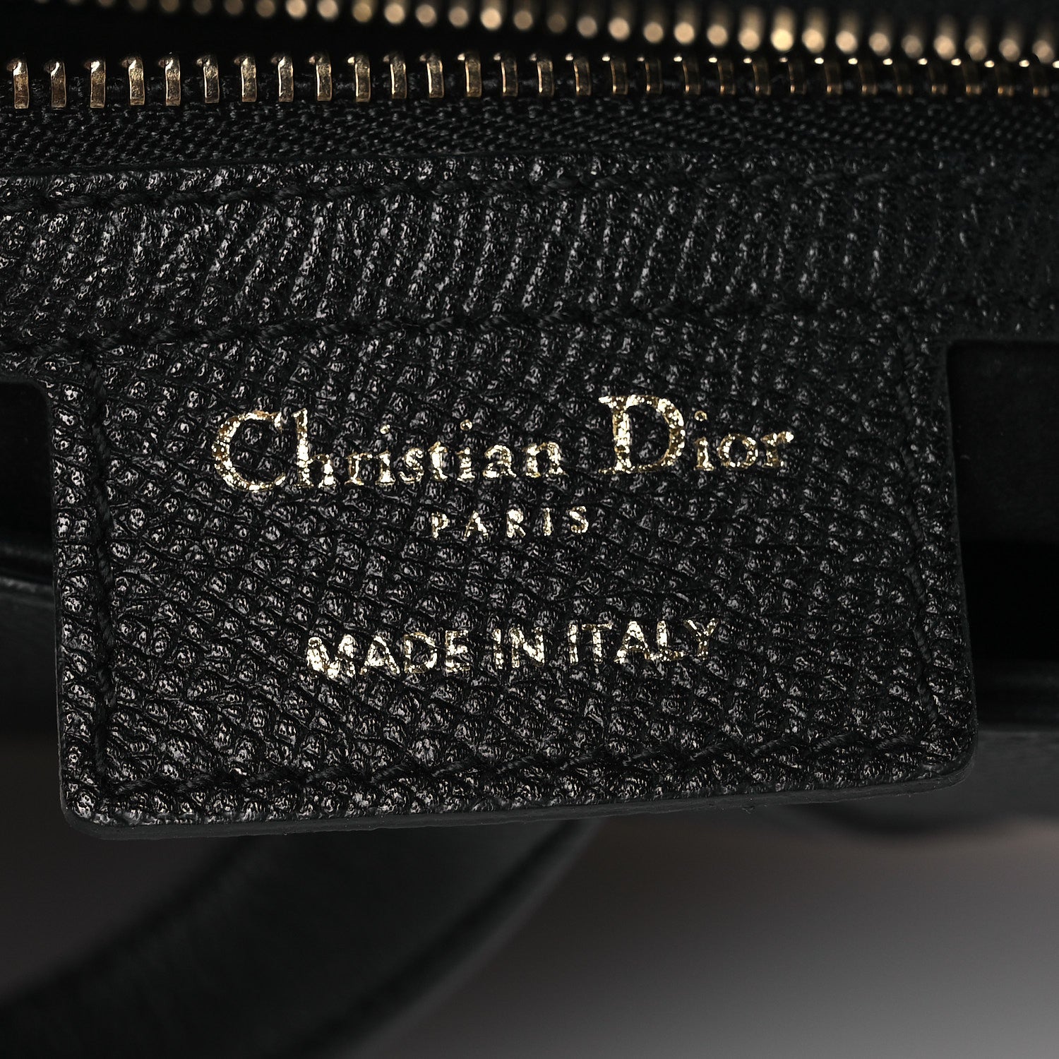Grained Calfskin Saddle Bag Black