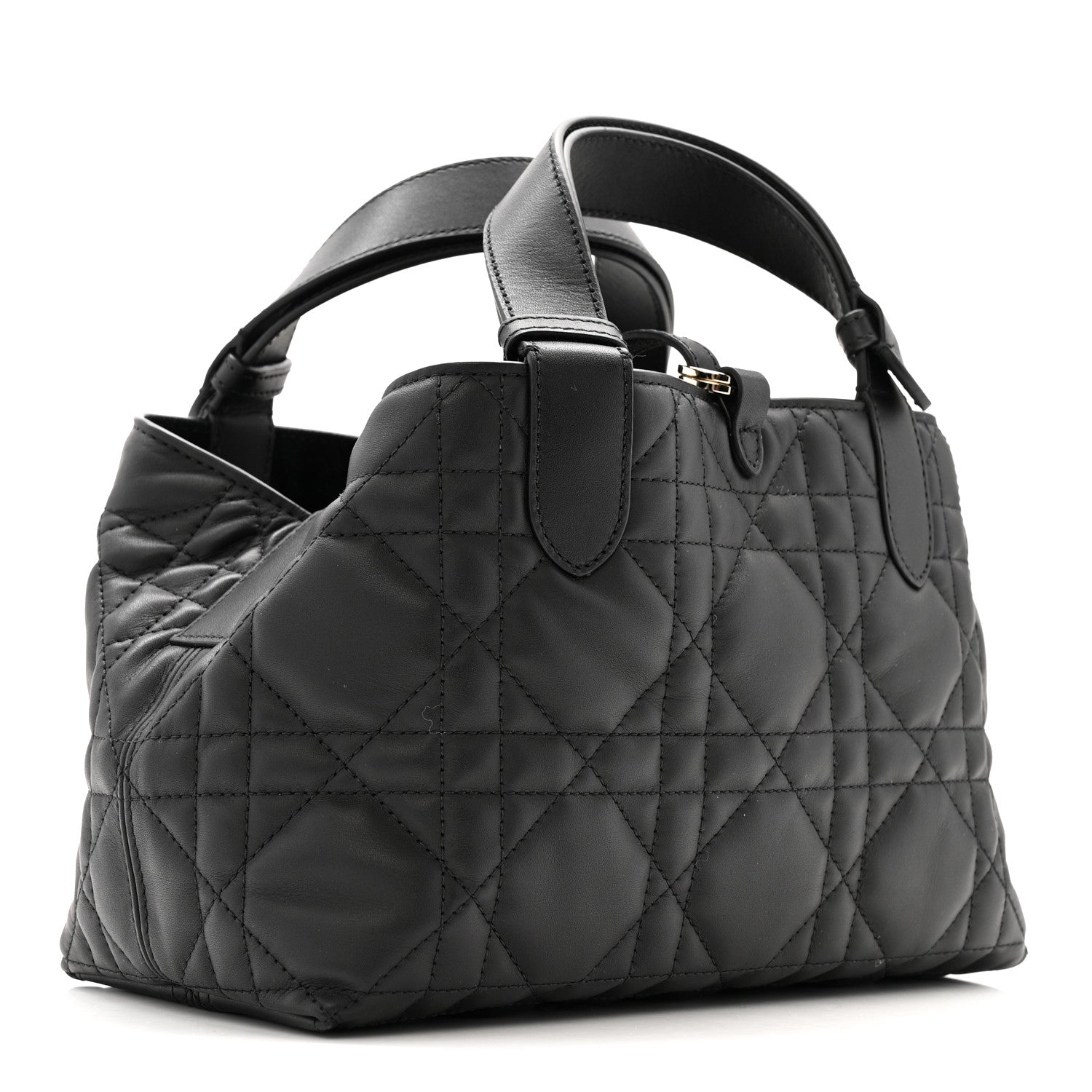 Calfskin Macrocannage Small Toujours  Black