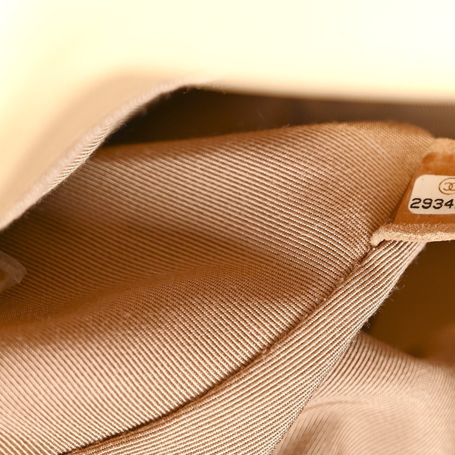 Goatskin Quilted Medium CHNL 19 Flap Dark Beige