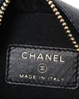 Caviar Quilted Round Filigree Crossbody Black