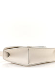 Ultra Matte Grained Calfskin 30 Montaigne Flap Bag White