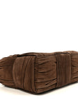 Suede Foulard Intrecciato Small Arco Tote Brownie
