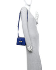 Calfskin Small Barcelona Shoulder Bag Royal Blue