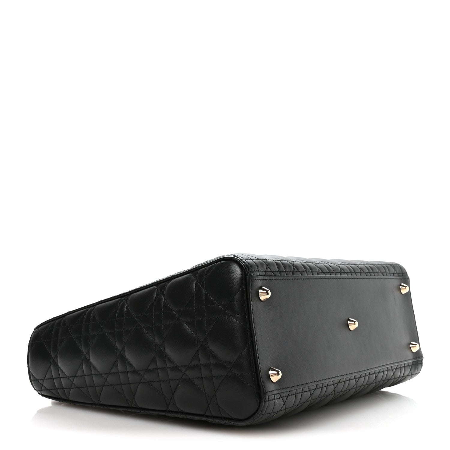 Lambskin Cannage Large Lady D1OR Black
