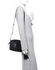 Calfskin Matelasse Monogram Lou Camera Bag Black