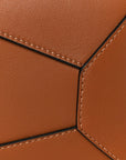 Calfskin Small Puzzle Edge Bag Tan