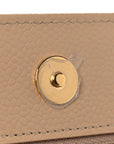 Caviar Quilted Wallet on Chain WOC Beige