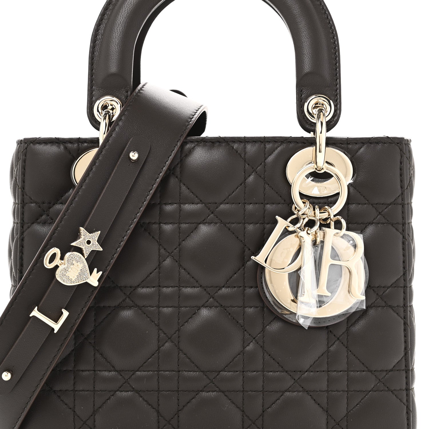 Lambskin Cannage Small My ABCD1OR Lady D1OR Dark Brown