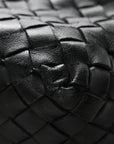 Nappa Intrecciato Crossbody Messenger Black