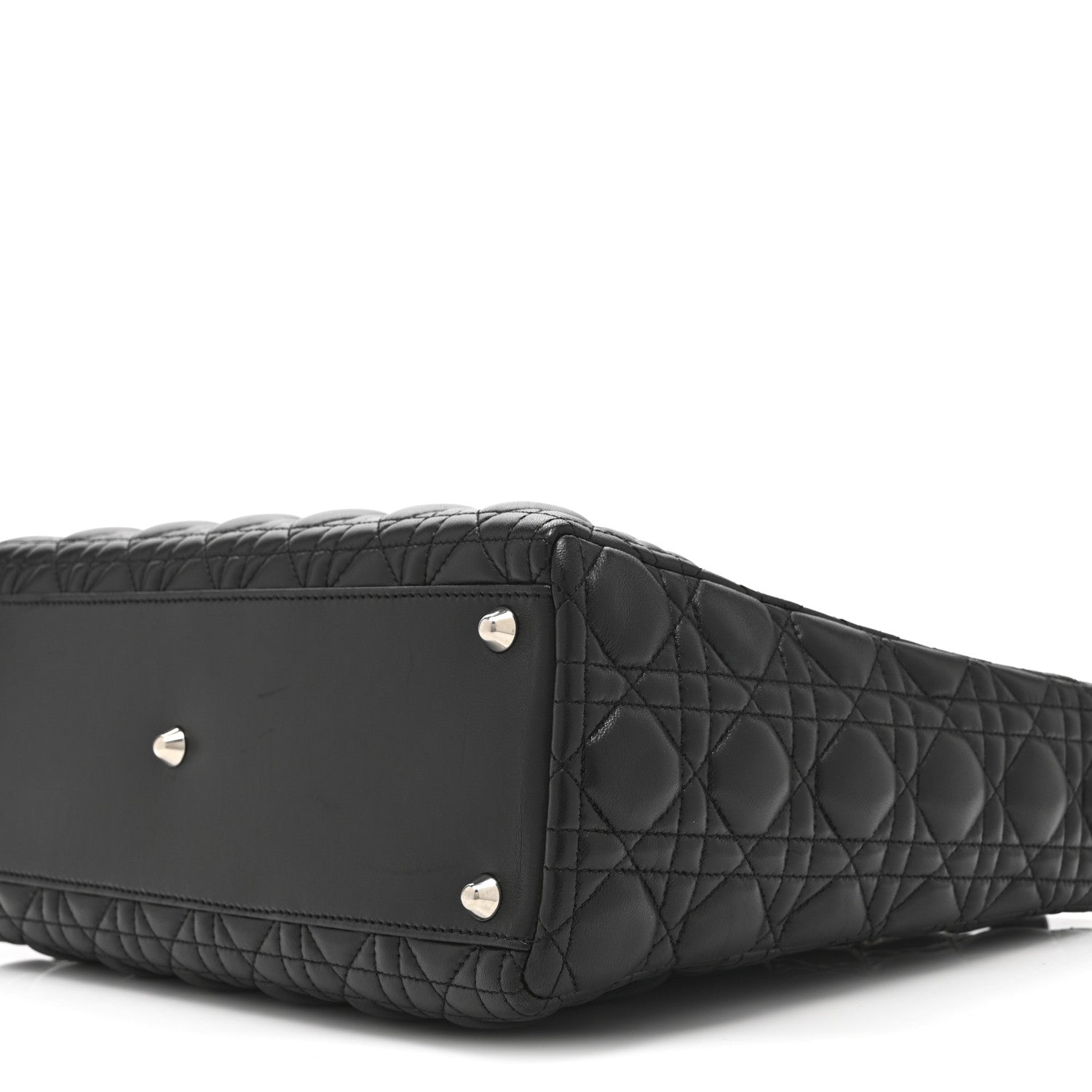 Lambskin Cannage Large Lady D1OR Black