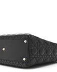 Lambskin Cannage Large Lady D1OR Black