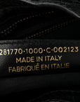 Calfskin Crocodile Embossed Giant 12 Gold Hardware City Black
