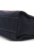 Denim Small Deauville Tote Blue Orange