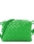 Nappa Intrecciato Mini Loop Camera Bag Parakeet