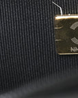 Lambskin Quilted Crystal Handle Wallet On Chain WOC Black