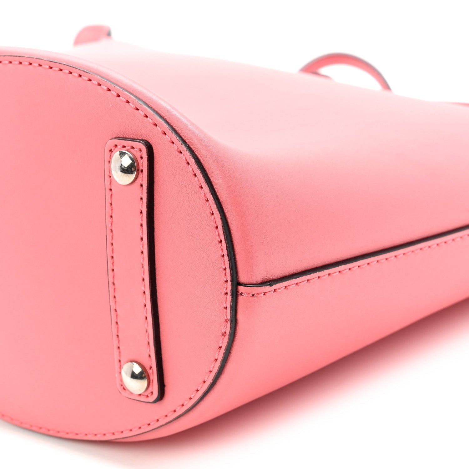 Supple Calfskin Small Bucket Bag Bright Coral Pink
