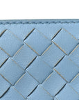 Nappa Intrecciato Continental Flap Wallet Light Blue