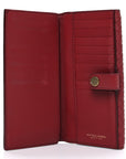 Nappa Intrecciato Continental Wallet Dark Red