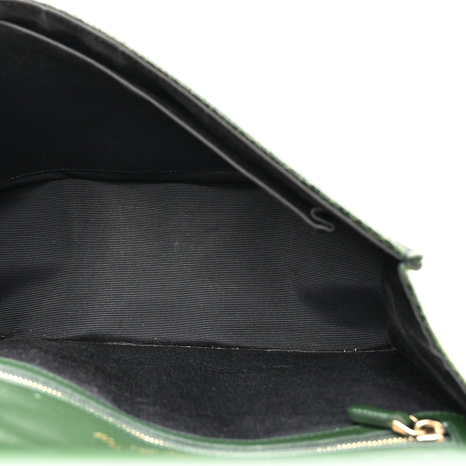 Ceramic Effect Deerskin Large D1ORama Flap Bag Malachite Green