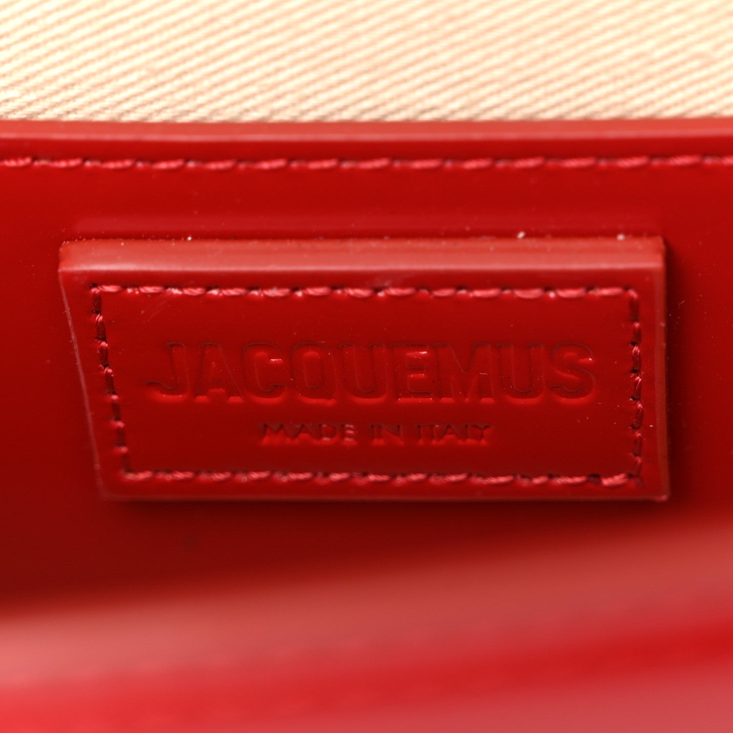 Glazed Calfskin Le Bambino Long Red