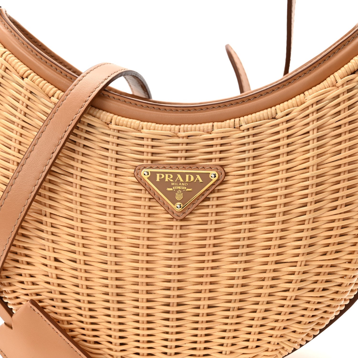 Wicker Arque Shoulder Bag Natural
