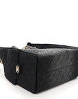 Washed Denim Quilted Medium CHNL 25 Handbag Black