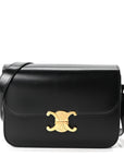 Shiny Calfskin Medium Triomphe Black