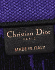 Canvas Embroidered Large Miss D1OR Graffiti Book Tote Fuchsia Purple