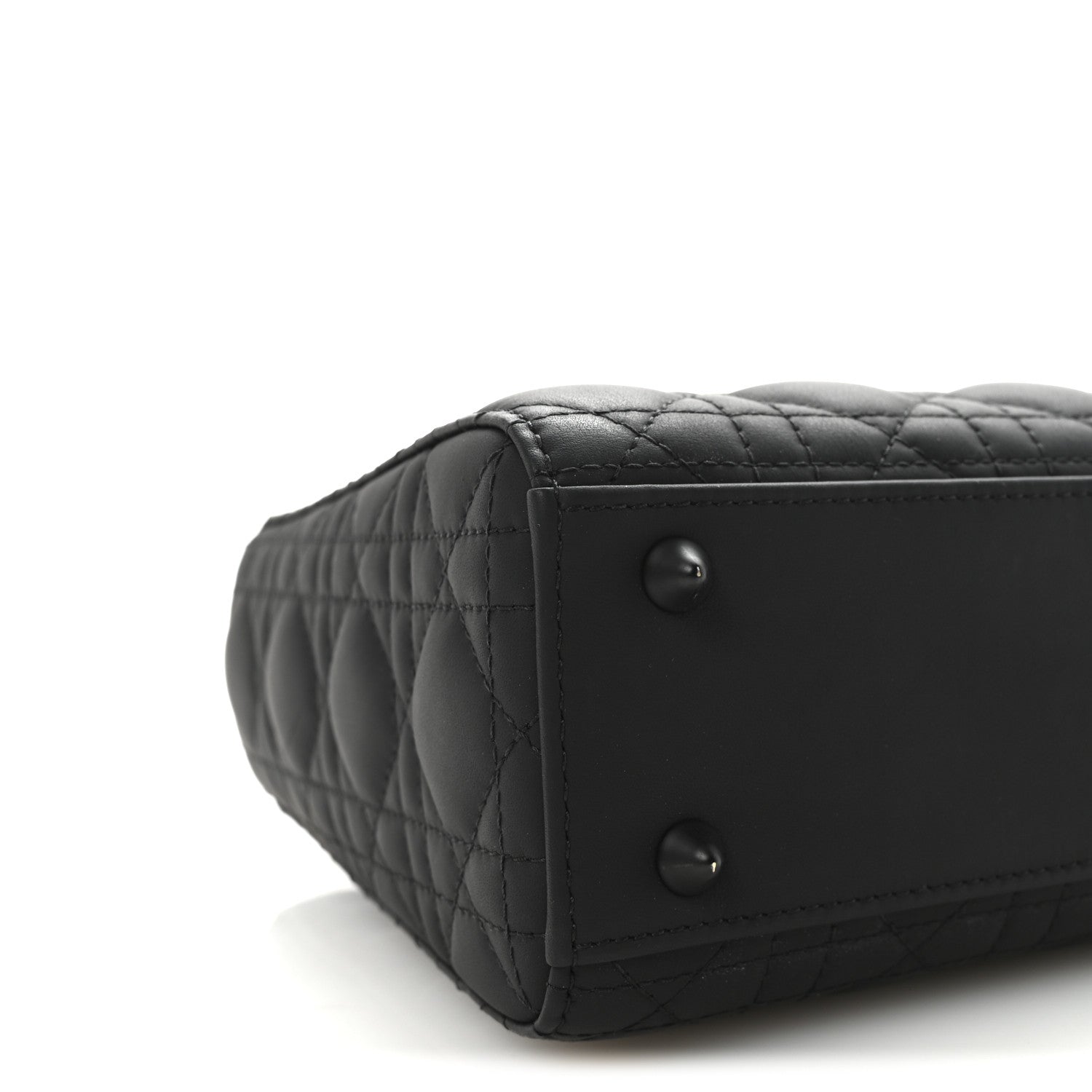 Ultra Matte Calfskin Cannage Small My ABCD1OR Lady D1OR Black
