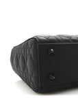 Ultra Matte Calfskin Cannage Small My ABCD1OR Lady D1OR Black