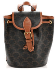 Triomphe Canvas Calfskin Mini Folco Backpack Tan
