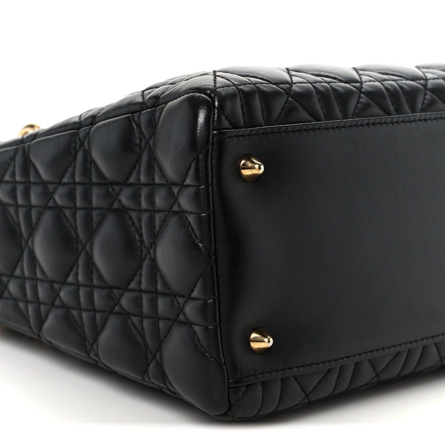 Lambskin Cannage Medium Lady D1OR Black
