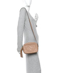 Pebbled Calfskin Small Soho Disco Bag Camelia