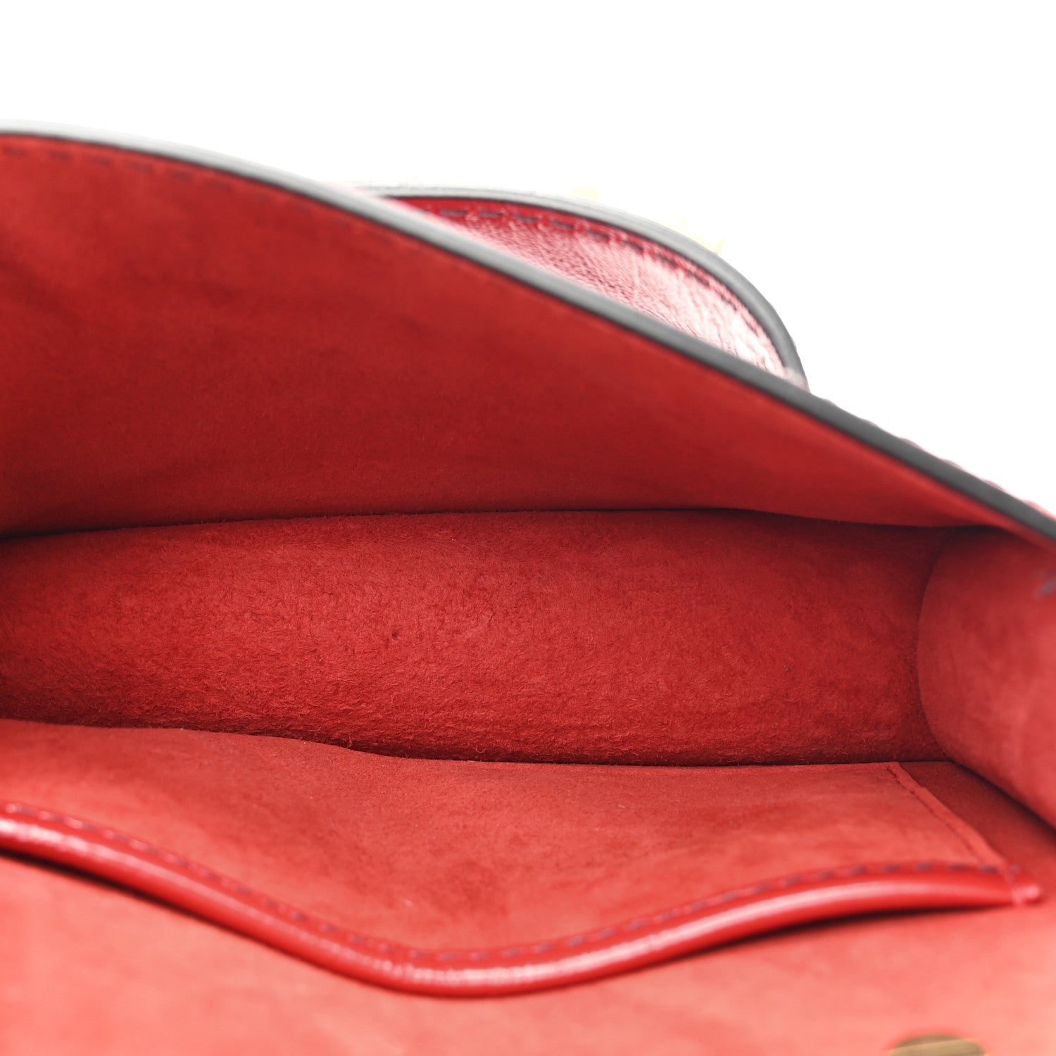 Calfskin J'AD1OR Chain Flap Bag Red
