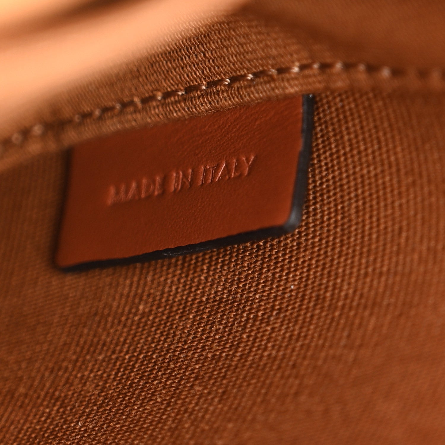 Canvas Calfskin Triomphe Mini Besace Tan