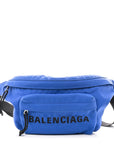 Sport Nylon Logo Embroidered Wheel Beltpack Electric Blue Black