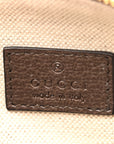 GG Supreme Monogram Textured Dollar Calfskin Web Super Mini Ophidia Top Handle Bowler Bag Beige Ebony New Acero