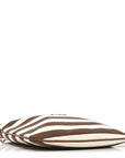 Canvas Calfskin Striped Ivy  Cacao Naturale